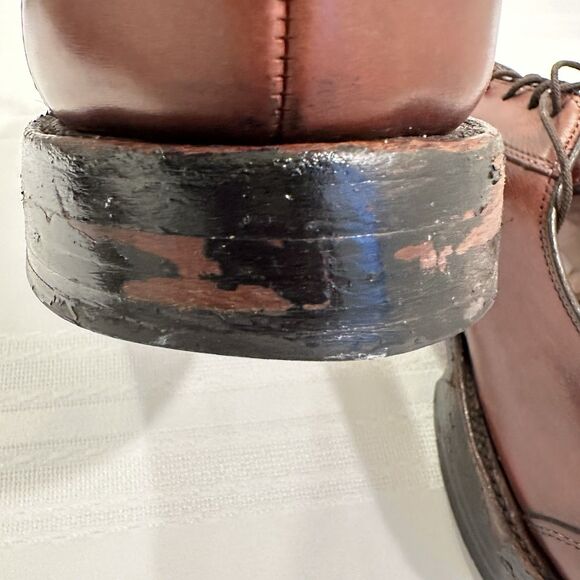 Allen Edmonds Shoes Hersey Weave Oxford Men 7.5 D Brown Leather Lace Up USA Made main image 6